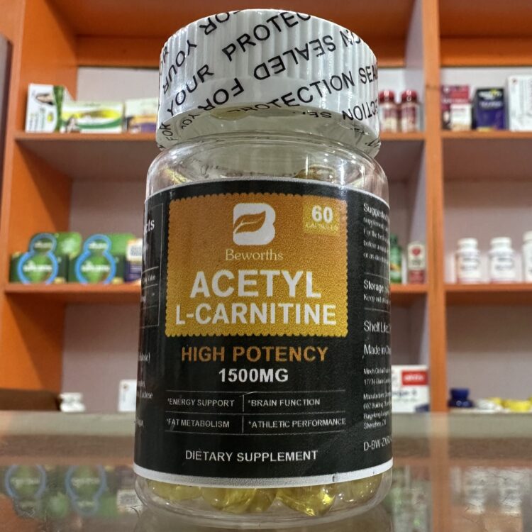 Acetyl L-Carnitine High Potency 1500MG x60 Capsules