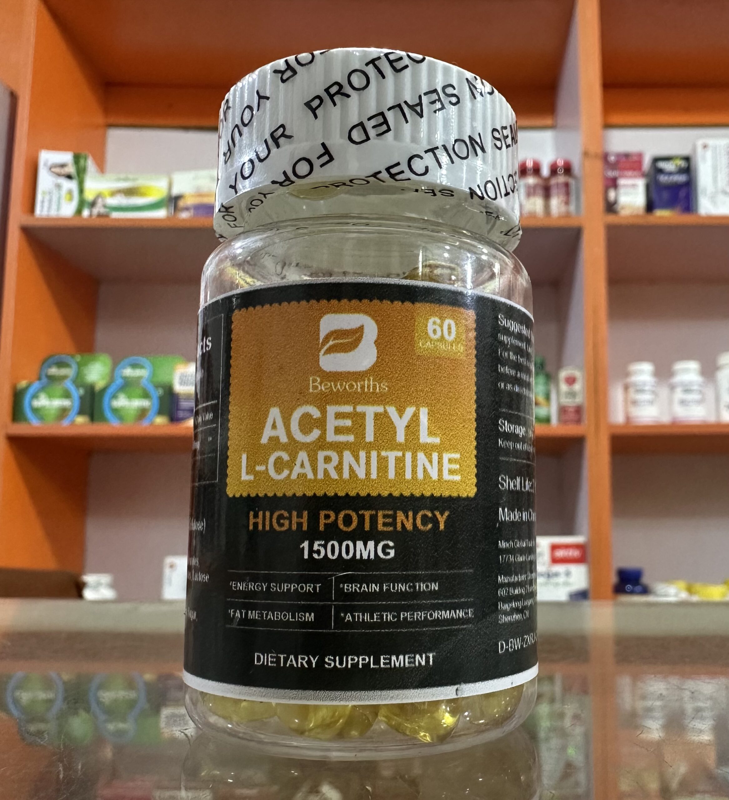 Acetyl L-Carnitine High Potency 1500MG x60 Capsules