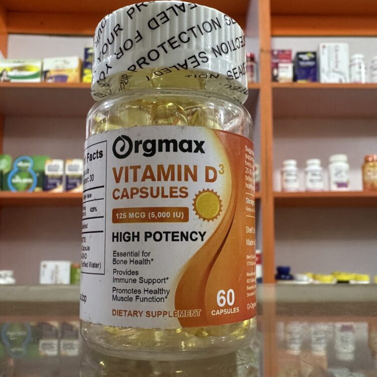 Vitamin D3 5000IU x60 Capsules