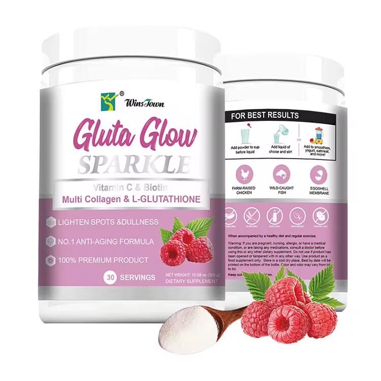 Gluta Glow Sparkle Powder – Vitamin C & Biotin – Multi Collagem & L-Glutathione