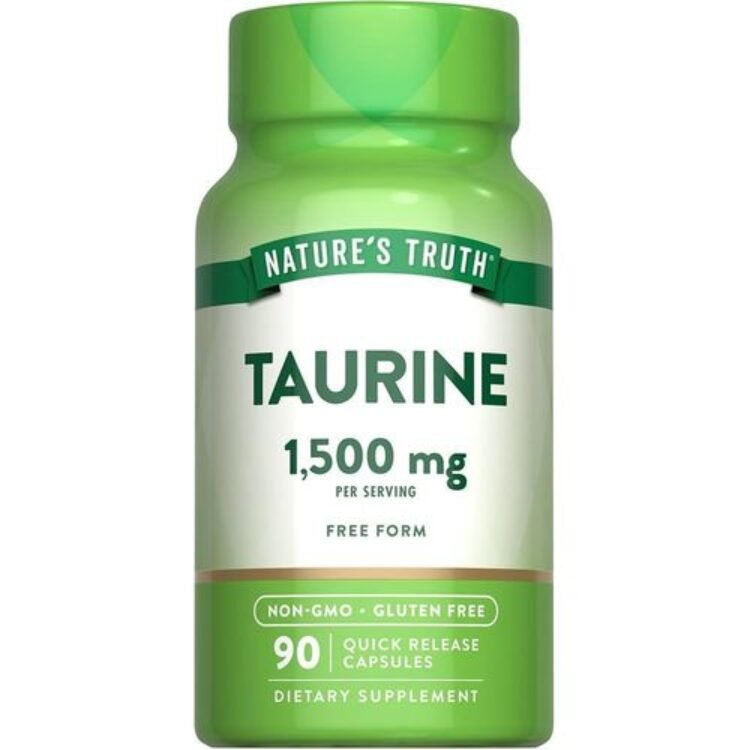 Truth Taurine, Pure Taurine Amino Acid Supplement, Heart, Liver and Brain Health, Longevity, Muscle and Exercise, 1500 mg dose, Non-GMO, Gluten-Free, Vegetarian, 90 Vegetarian Capsules