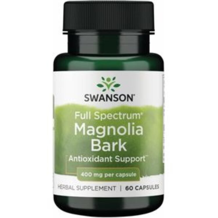 Swanson Magnolia Bark – Herbal Supplement Traditionally Used to Promote Nervous System & Digestive Health Support – May Promote Respiratory Health & Stress Support – (60 Capsules, 400mg Each)