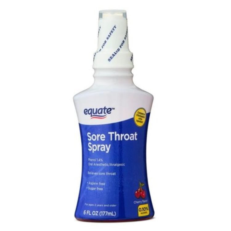 Equate Sore Throat Oral Anesthetic Spray, Cherry Flavor, 6 fl oz