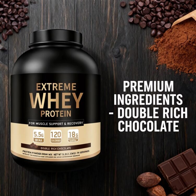Whey Protein Powder 2.23kg Vanilla & Double Rich Chocolate