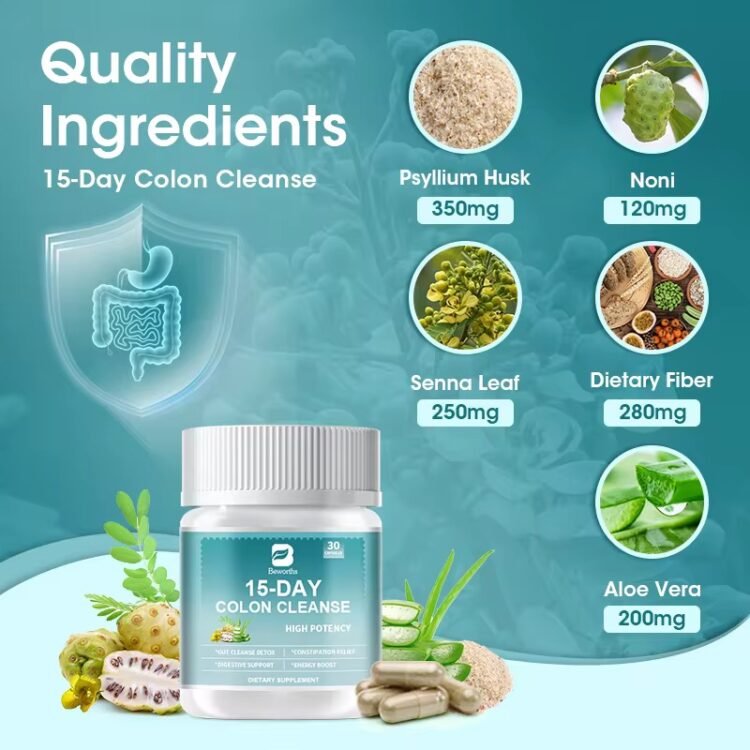 15-Day Colon Cleanse & Detox | Digestive Support & Gut Health | Reduces Bloating & Discomfort