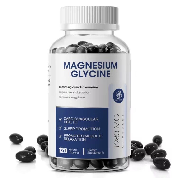 Magnesium Glycinate with Calcium, Potassium, Vitamin D3, Vitamin B6, Coenzyme Q10 & Black Pepper Capsules x120