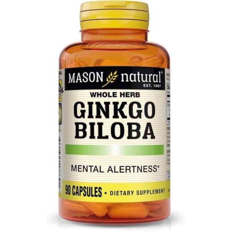 Mason Natural Gingko Biloba Capsules, 90 Count – Mental Alertness