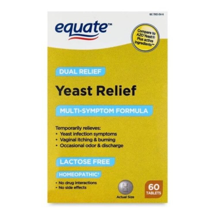 Spring valley Yeast Relief Tablets – Relieves Yeast infection symptoms – Vaginal itching & burning – Occasional Odor & discharge – 60 tablets