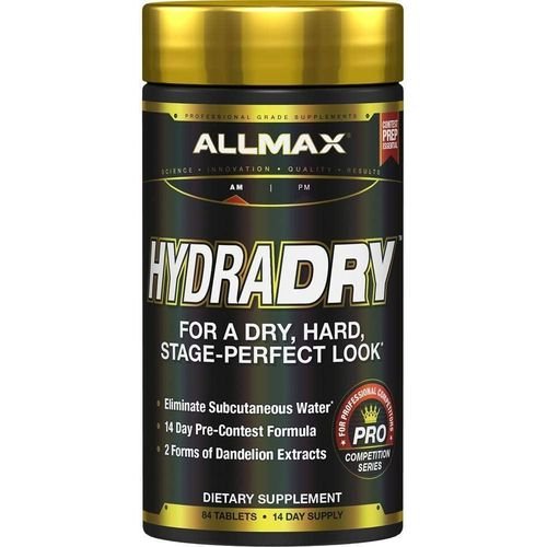 ALLMAX HYDRADRY - 84 Tablets - 14-Day Pre-Contest Formula - Eliminates Subcutaneous Water for a Stage-Perfect Look - 28 Servings