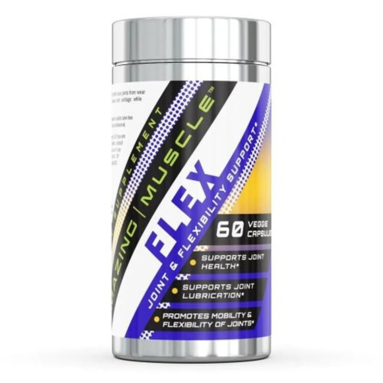Amazing Flex Joint & Flexibility Support 60 Veggie Capsules Supplement – Blend of Turmeric Ext 50mg, Boswellia Ext 100mg White Willow Ext 100mg, Grape Seed Ext 50mg, Ginger Ext 50mg, UC-II 40mg & BioPerine 5mg
