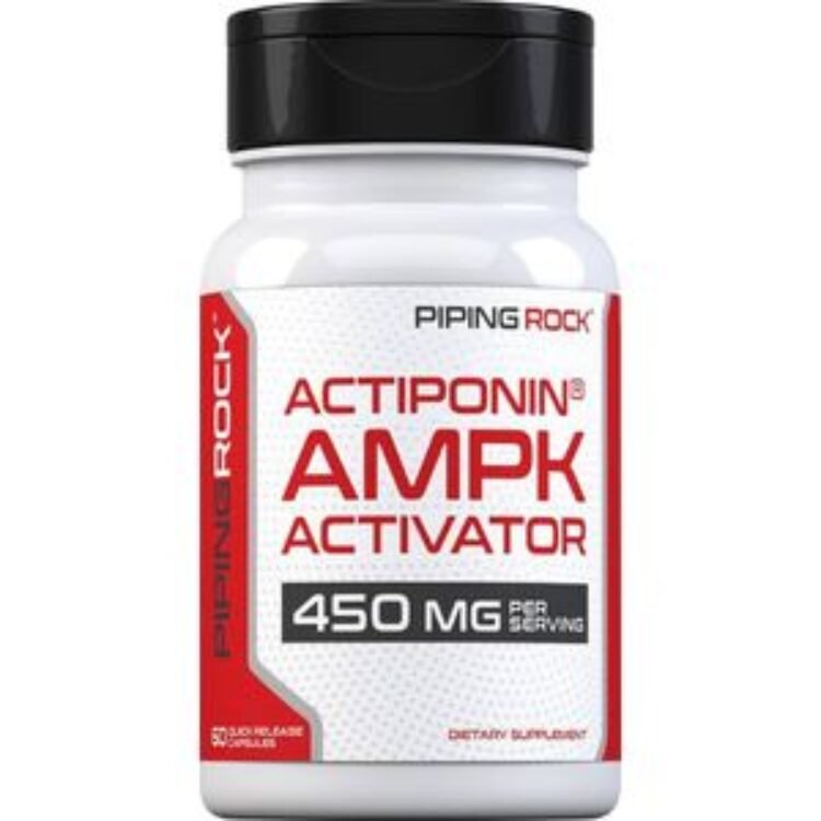 Piping Rock AMPK Metabolic Activator Supplement – 450 mg – 60 Capsules – Actiponin – Gynostemma Pentaphyllum Extract – Non-GMO and Gluten Free