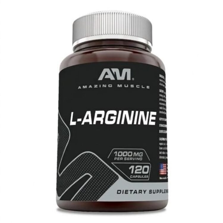 Amazing L-Arginine 1000mg – Nitric Oxide Supplement to Help Build Muscle and Support Stronger Blood Flow, Circulation, Nutrient Delivery, and Pumps x120 Capsules