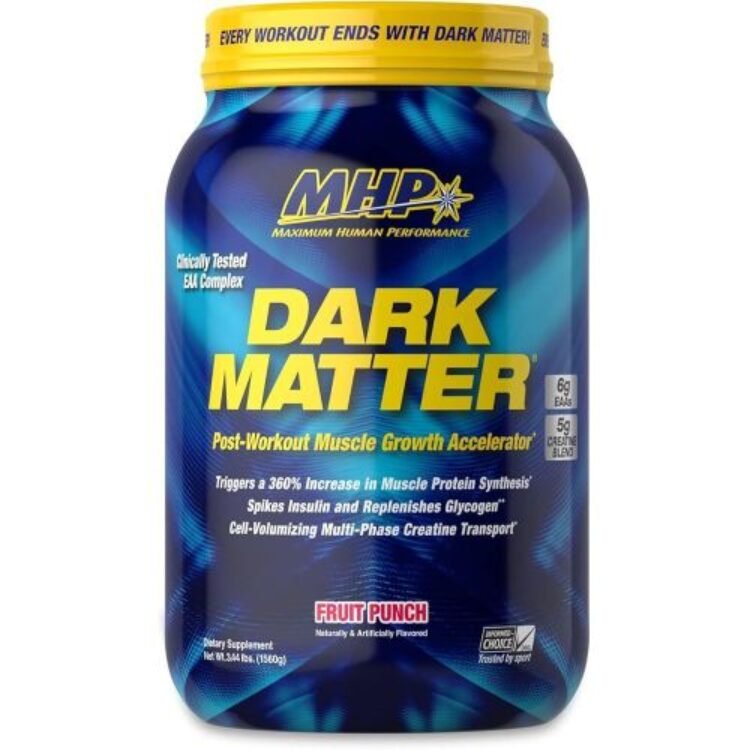 Mhp Dark Matter Post Workout, Recovery Accelerator, w/Multi Phase Creatine, Waxy Maize Carbohydrate – Boost muscle protein synthesis 360% faster than whey