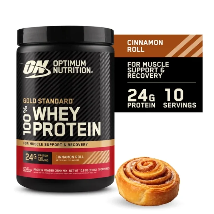 Optimum Nutrition Gold Standard 100% Whey Protein Powder – 310G – Cinnamon Roll Flavor