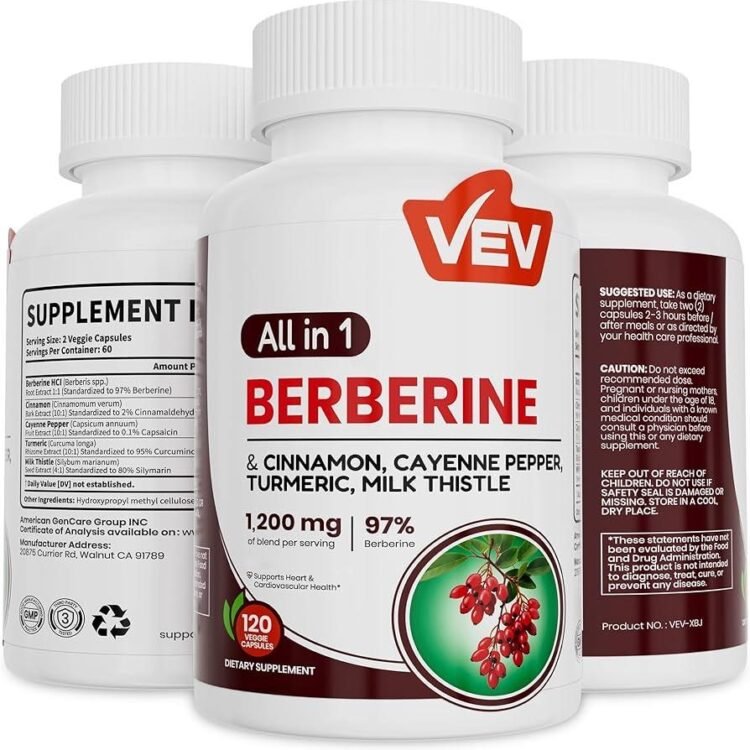 VEV Berberine 1200mg x120