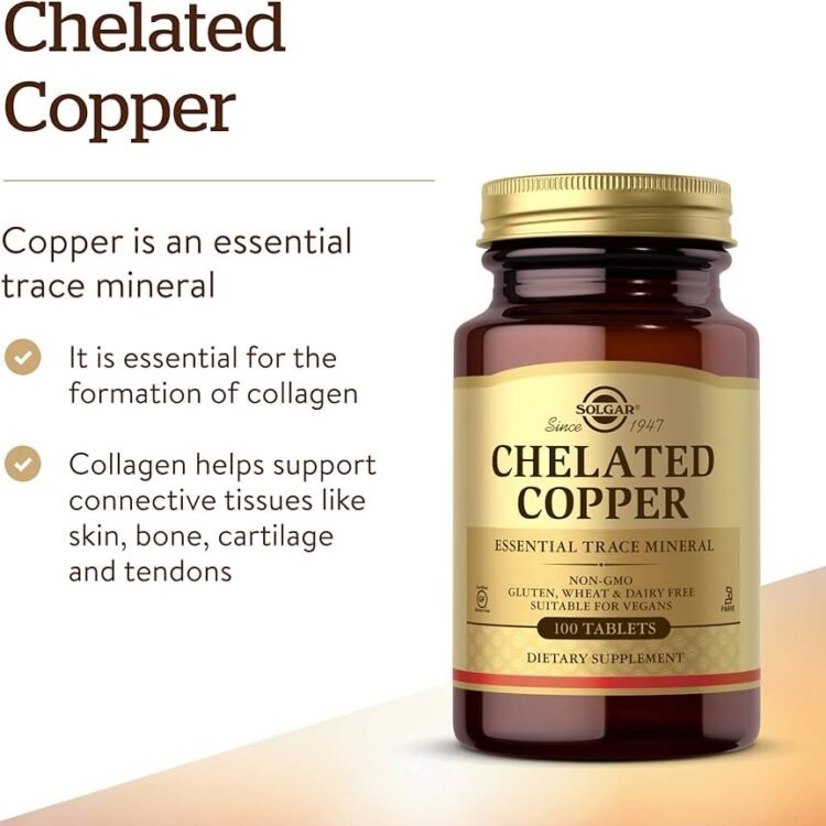 Solgar Chelated Copper – Essential Trace Mineral x 100