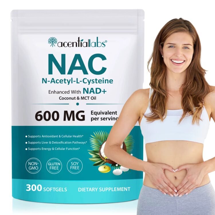 NAC N-Acetyl-L-Cysteine Enhanced With NAD+ Coconut & MCT Oil 600 MG Equivalent per serving