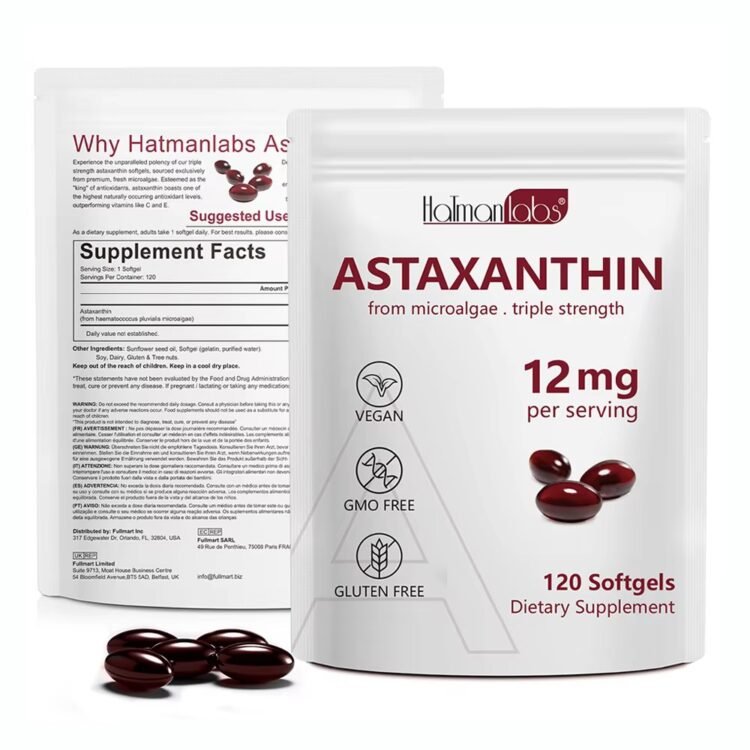Astaxanthin from microalgae. triple strength 12 mg per serving