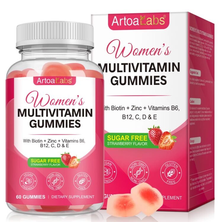 Women’s Multivitamin Gummies: with Biotin + Zinc + Vitamins B6, B12, C, D & E With Biotin+ Zinc + Vitamins B6, B12, C, D & E
