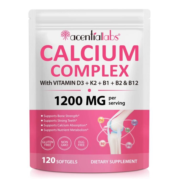 Calcium Complex With Vitamin D3 + K2 + B1 + B2 & B12 1200 MG per serving