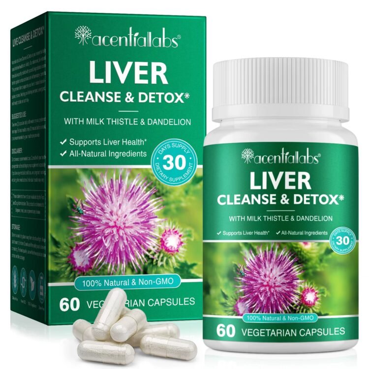Liver Cleanse & Detox With Milk Thistle & Dandelion x 60 Capsules